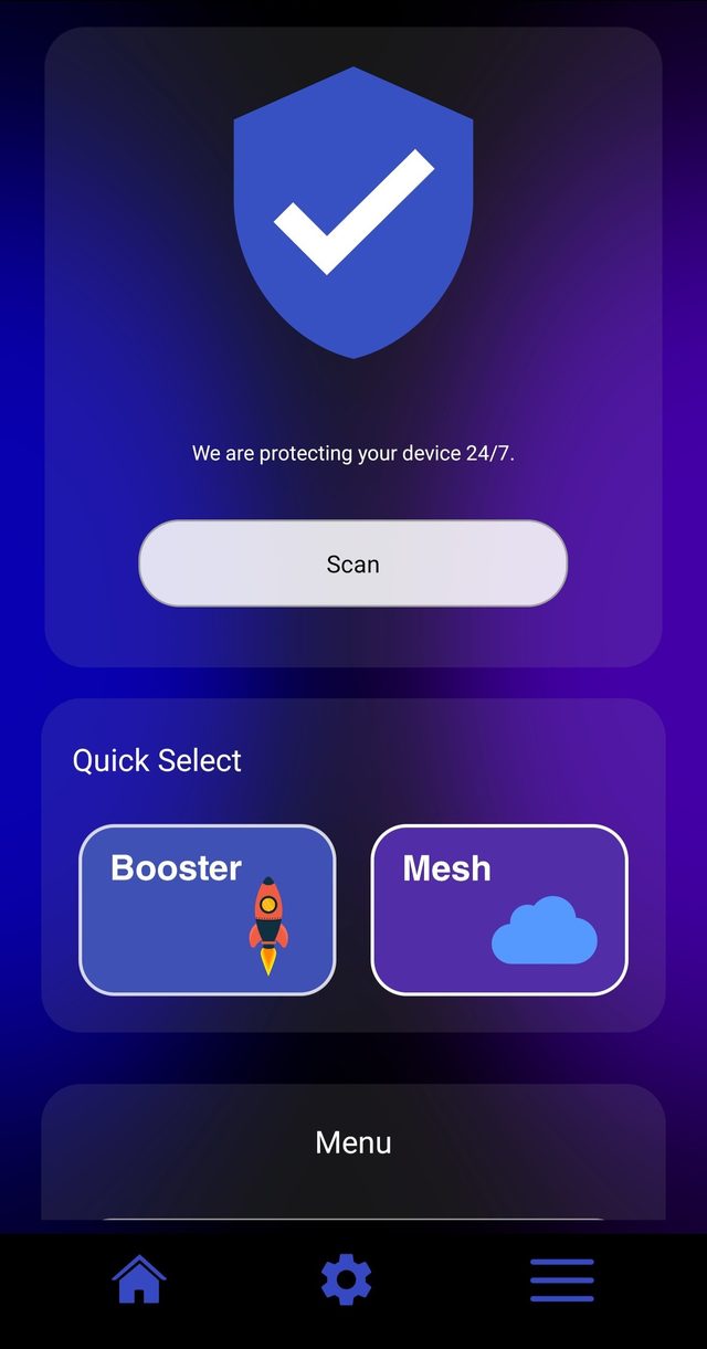 The LAVAIQ Android app showing a device security scan